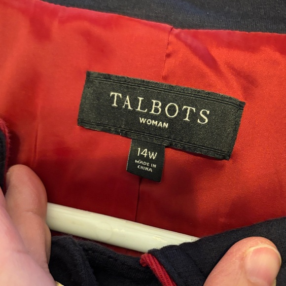 Talbots Dark Blue Women's Blazer with Gold Buttons, 14W - Picture 3 of 10
